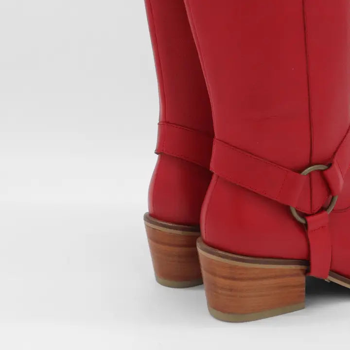 Cowboy Boot Convertible Red Women Shooes