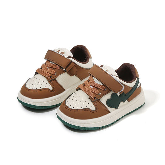 Children's fashion sports shoes for boys and girls, single board shoes for spring and autumn, with Velcro closure, custom-made shoes.